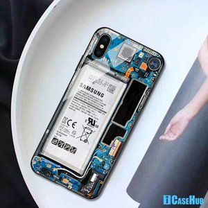 Circuit Battery Board Cover Glass iPhone Case